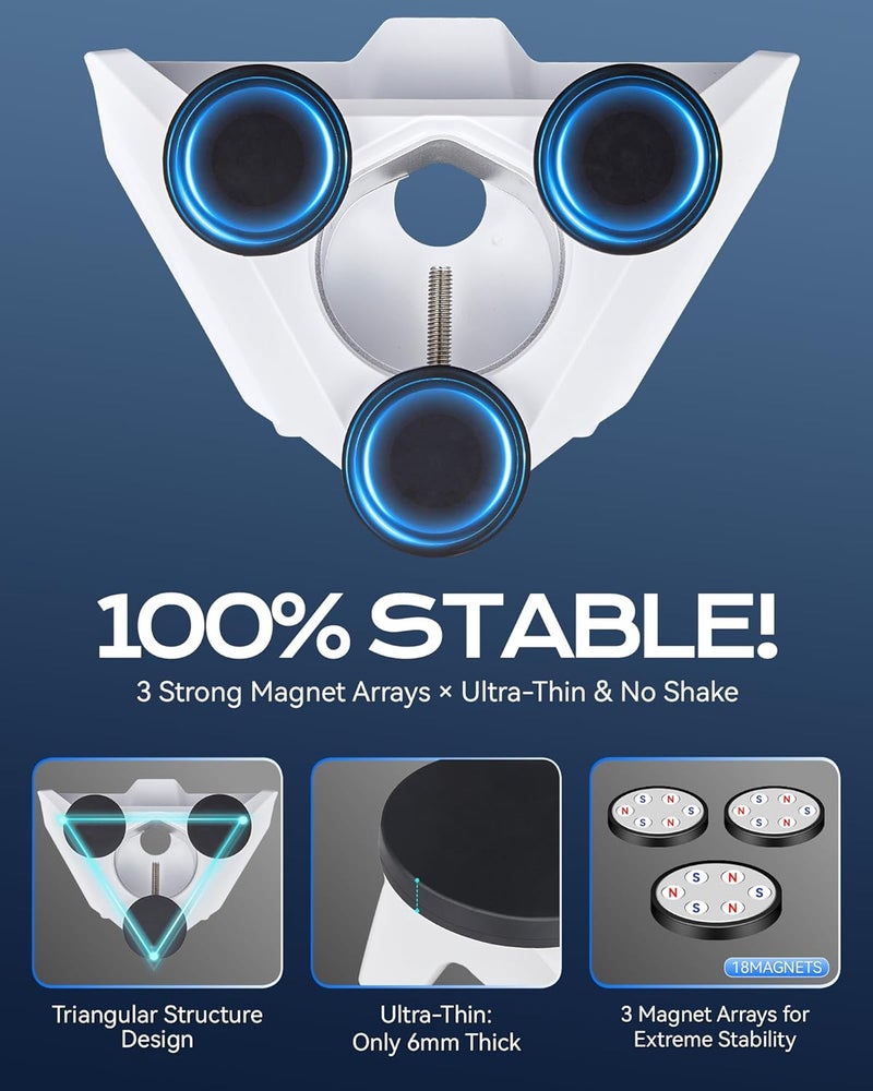 Foboull Starlink Mini Adapter Magnetic Kit - 36kg Strong Pull Force, 6mm Ultra-Thin, 3 Magnetic Arrays for Car/RV/Truck/Boat Roof, Anti-Scratch Rubber Coated - Image 2